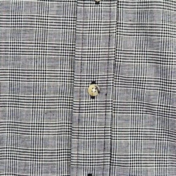 Preswick & Moore Button Down Shirt Men's Medium Houndstooth Quiet Luxury - Picture 7 of 15